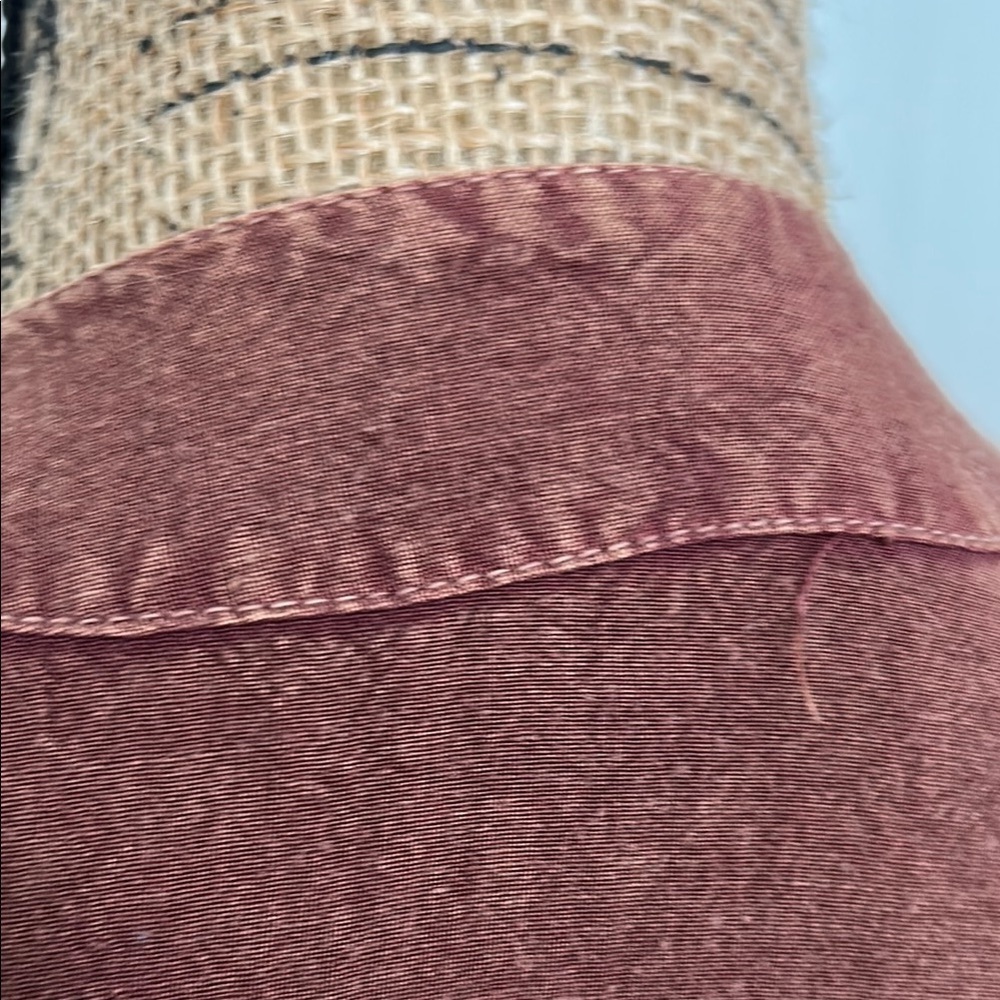 Vintage 90s Boho Bohemian Hippie BrownDress Puff Sleeve Crew Neck - Picture 8 of 11
